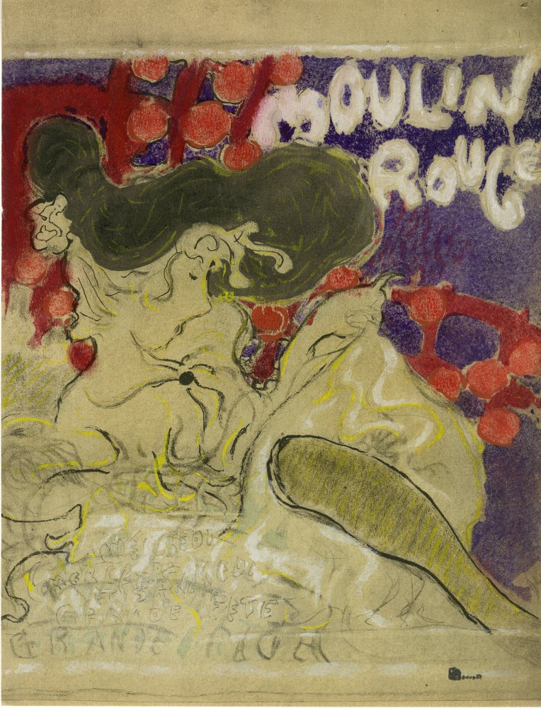 Lot #414: PIERRE BONNARD - Moulin Rouge - Original color lithograph, after the drawing