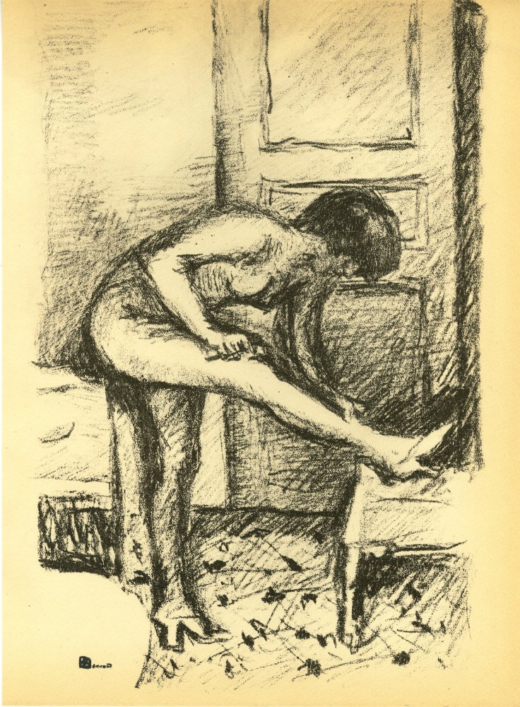 Lot #962: PIERRE BONNARD - Femme a sa toilette - Original lthograph