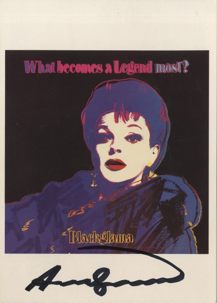 Lot #828: ANDY WARHOL - Blackglama (Judy Garland) - Color offset lithograph