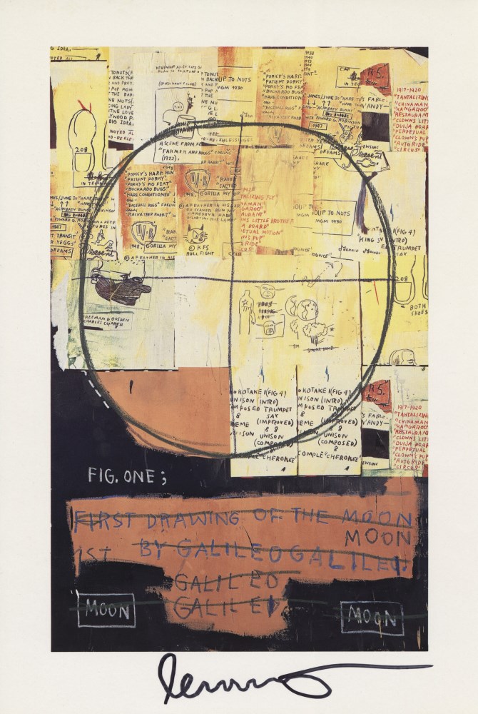 Lot #2031: JEAN-MICHEL BASQUIAT - Galileo Galilei - Color offset lithograph