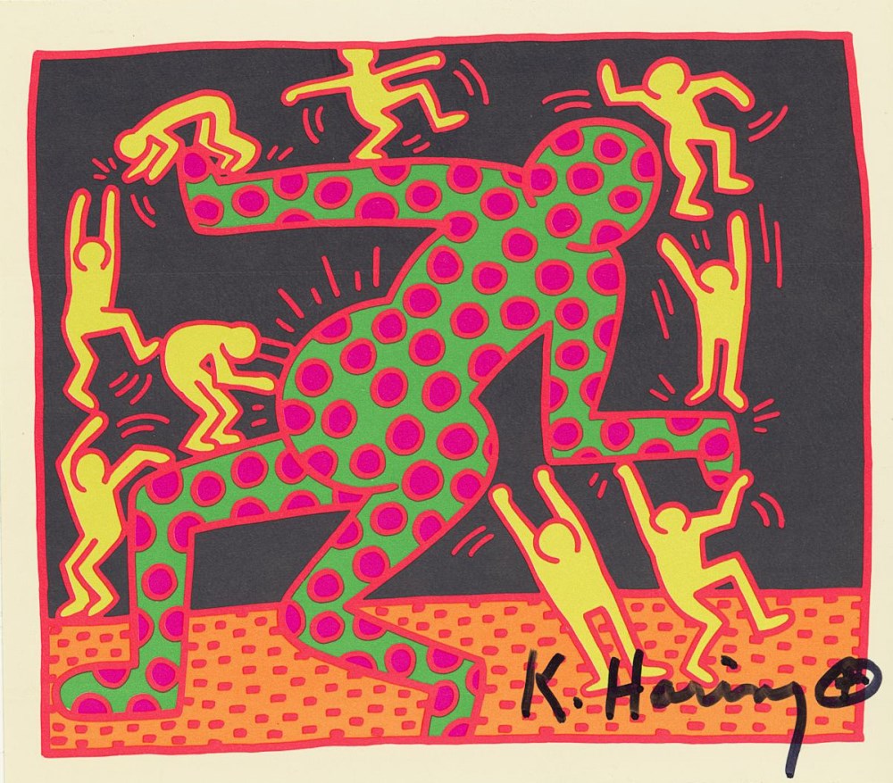 Lot #211: KEITH HARING - Fertility Suite #3 - Original offset lithograph