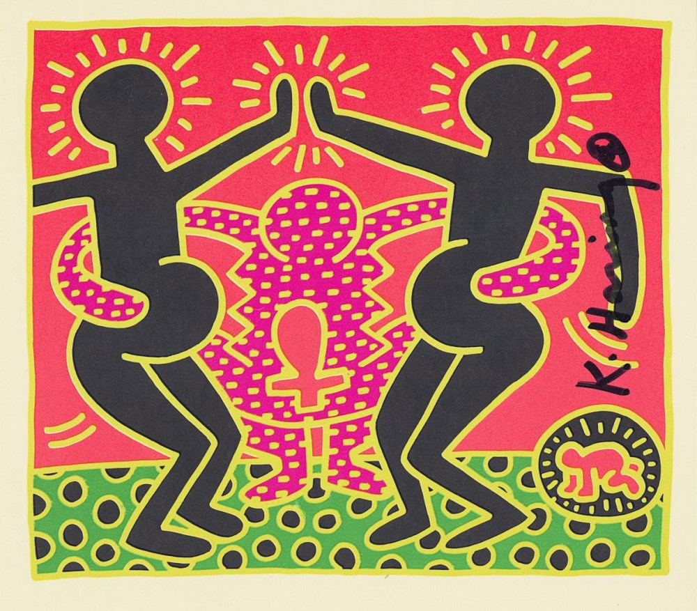 Lot #212: KEITH HARING - Fertility Suite #5 - Original offset lithograph