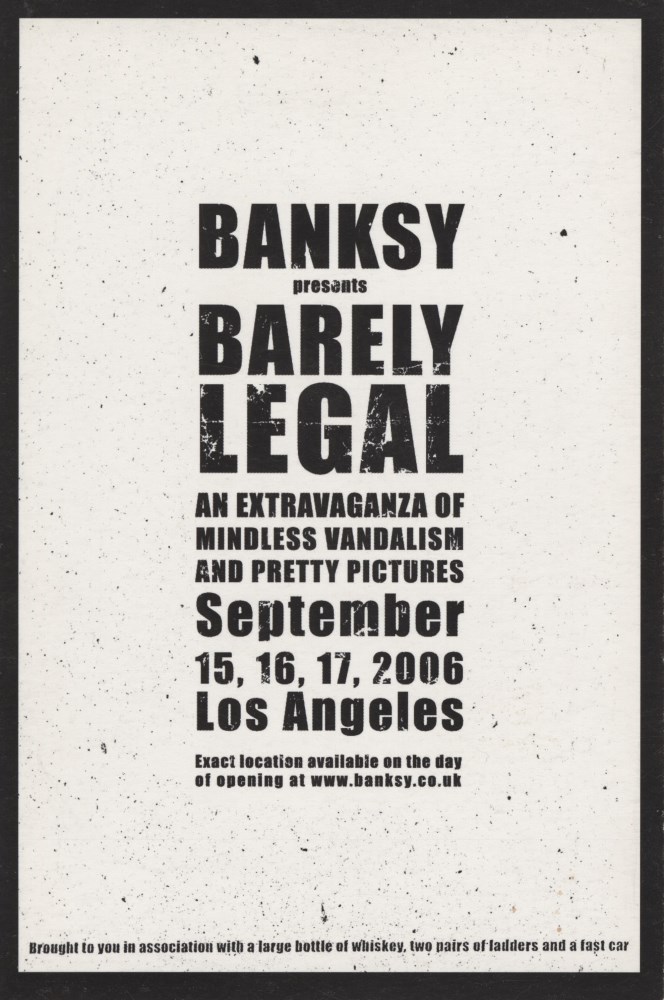 Lot #808: BANKSY - Barely Legal - Color offset lithograph