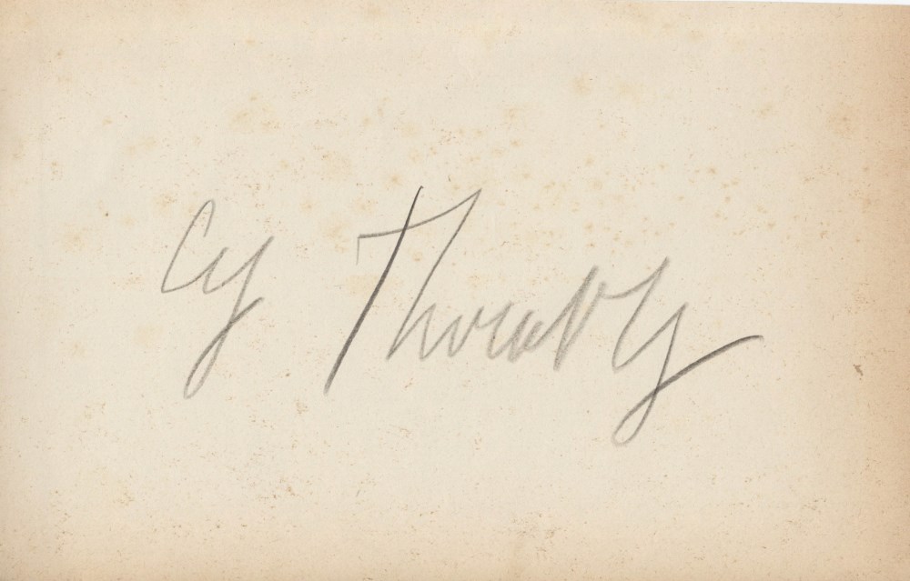Lot #1463: CY TWOMBLY - Untitled - Colored pencils (with crayon?) drawing on paper