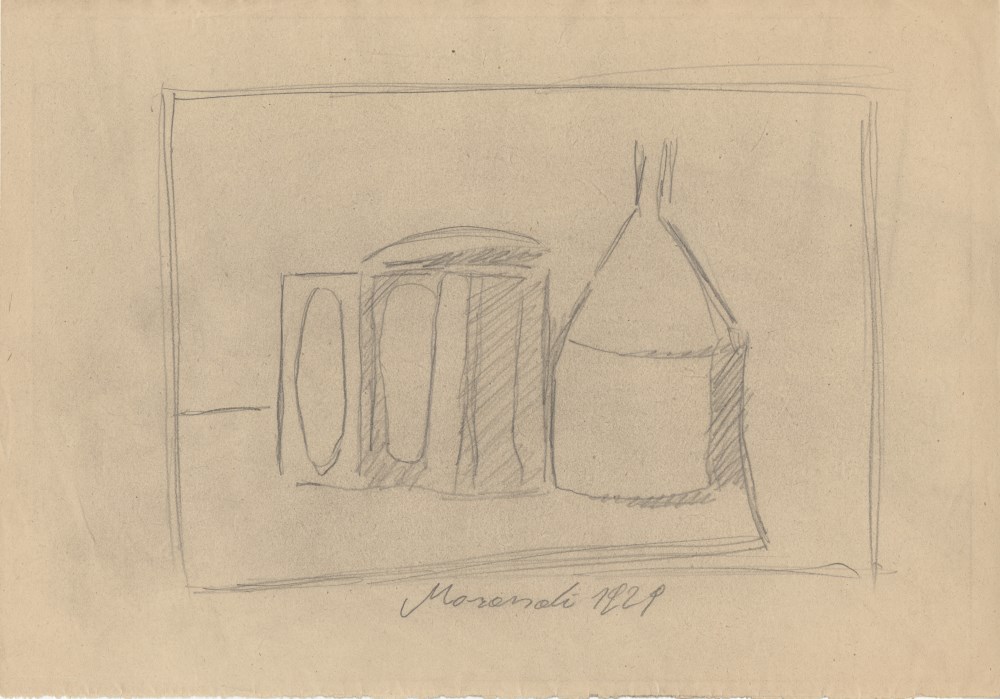 Lot #1916: GIORGIO MORANDI [imputée] - Natura Morta - Pencil drawing on paper