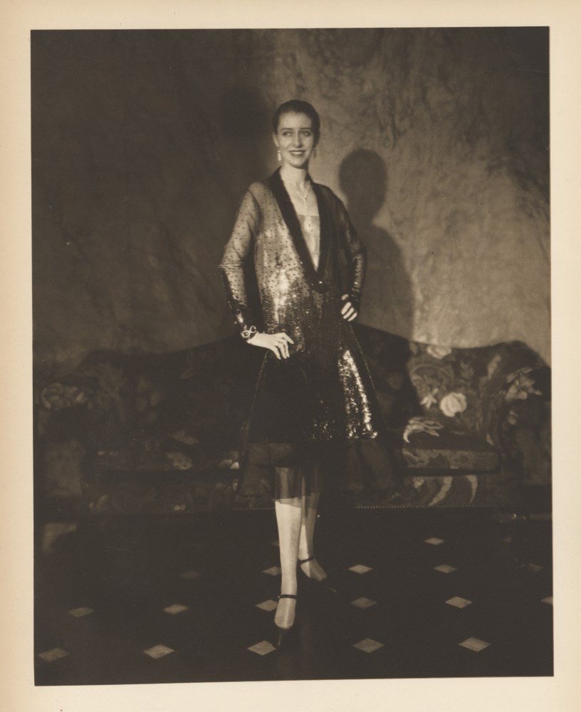 Lot #96: EDWARD STEICHEN - Cheruit Gown - Original warm-toned vintage photogravure
