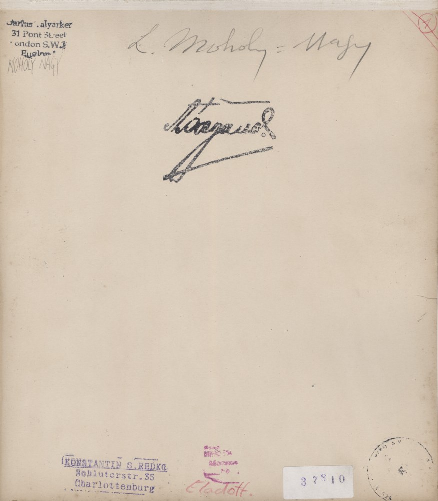 Lot #121: LASZLO MOHOLY-NAGY - Composition - Gouache, India ink, and pencil drawing