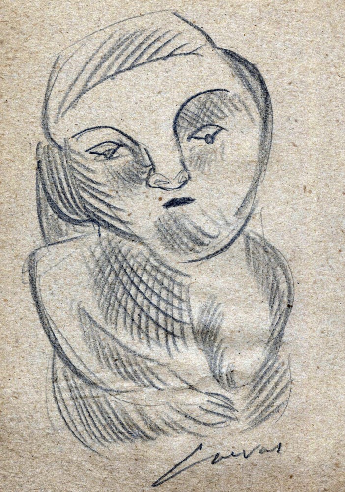 Lot #832: JOS LUIS CUEVAS - Boceto #01 - Pencil drawing on paper