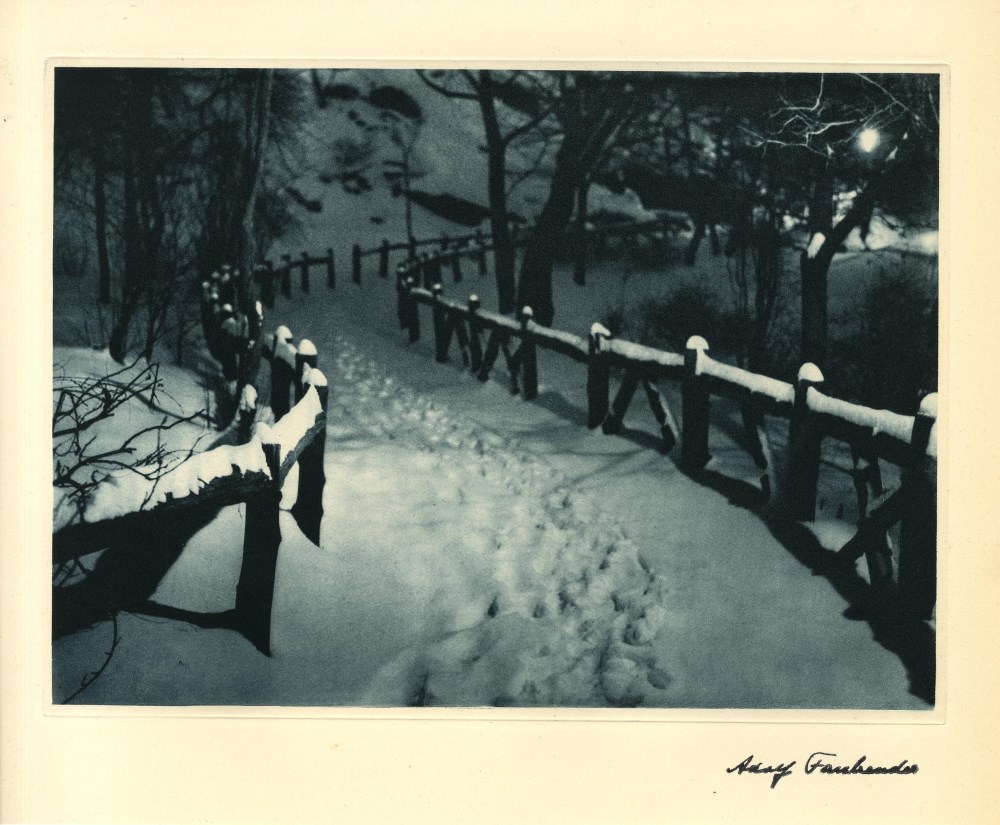 Lot #2649: ADOLF FASSBENDER - Snow Caps - Original vintage photogravure